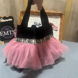 Expressions 12x12 Pink and Black Tutu Handbag